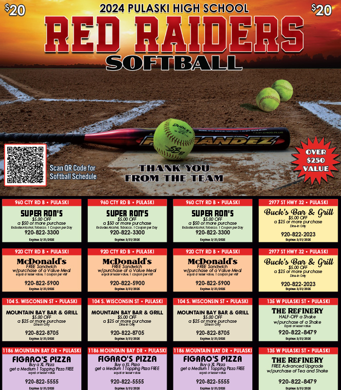 Fundraiser local coupon card